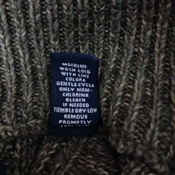 Vintage Consensus Sweater Mens XL 100% Cotton Cable Knit Mock Neck 1/4 Zip Heavy - Picture 7 of 9